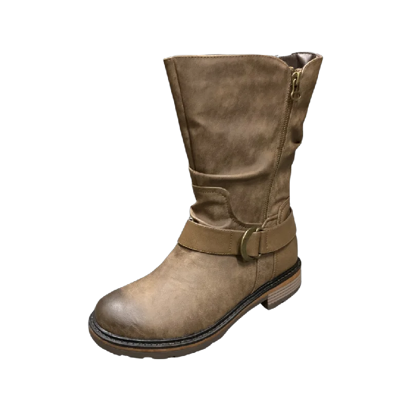 Wanderlust Sudbury Dark Tan Boot Women's Zip - Up Boot Style  