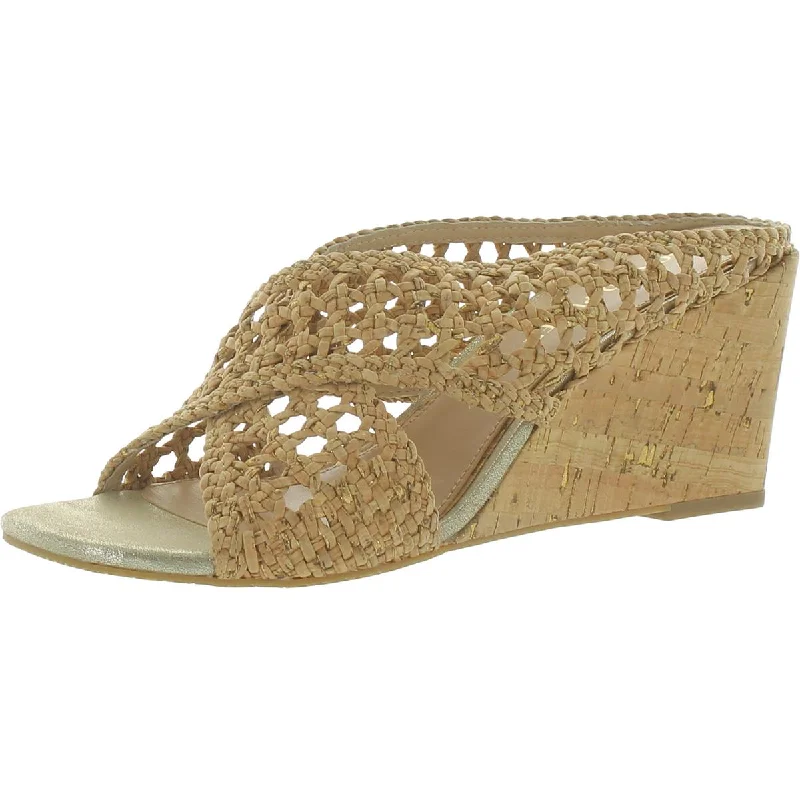 Donald J. Pliner Womens parisaspe3 Leather Slip On Slide Sandals Edwardian Shoe Look  
