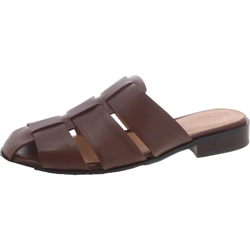 Madewell Womens Slip On Slides Mules Tailored Oxford Style 