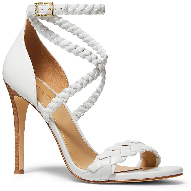 MICHAEL Michael Kors Womens Astrid Metallic Braided Heels Artisan - Crafted Loafer Style  