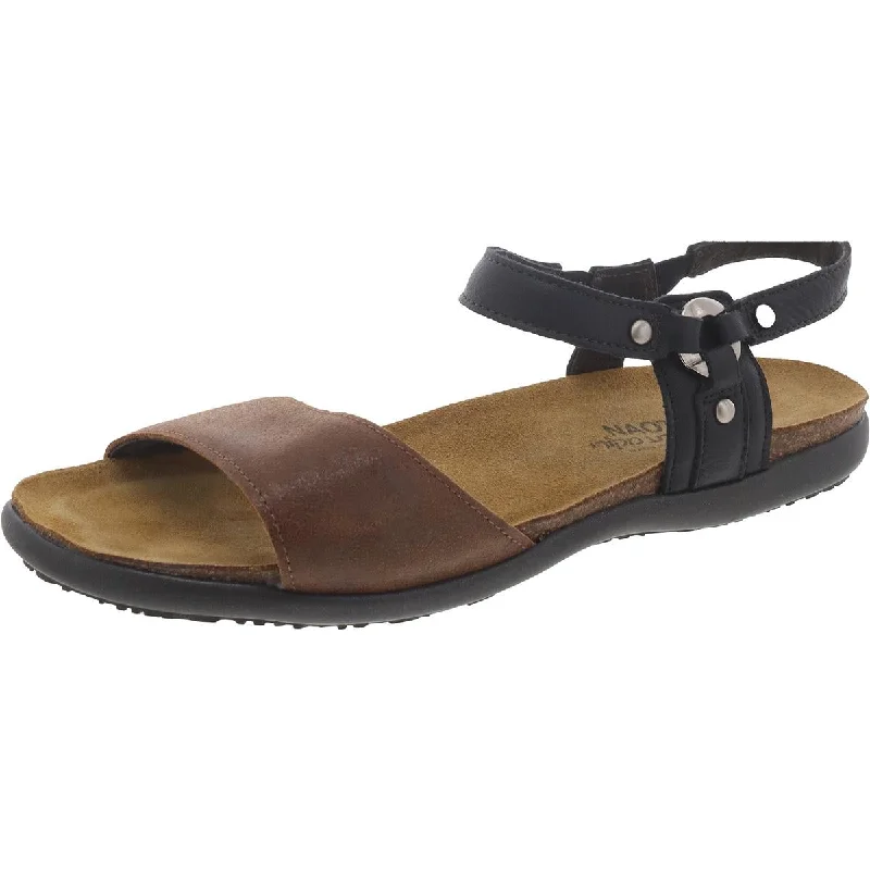 Naot Womens Leather Ankle Strap Slingback Sandals Two - Tone Shoe Design  
