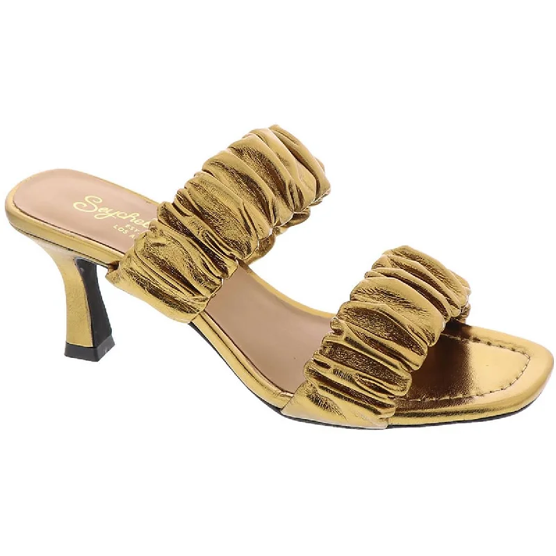 Seychelles Womens Leeward  Leather Dress Heels Monochromatic Shoe Look  