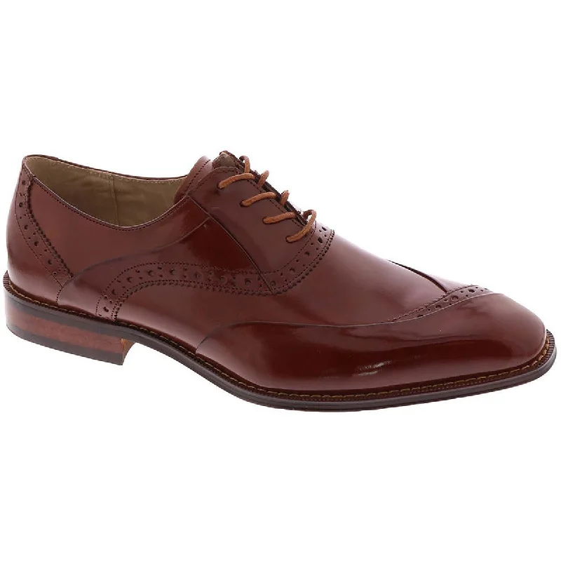 Stacy Adams Mens Gillam Leather Dressy Oxfords Loose - Fit Slipper Style  