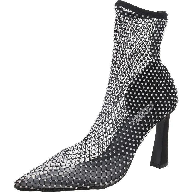 Steve Madden Womens saphina Mesh Rhinestone Wedge Heels Quilted Shoe Design  