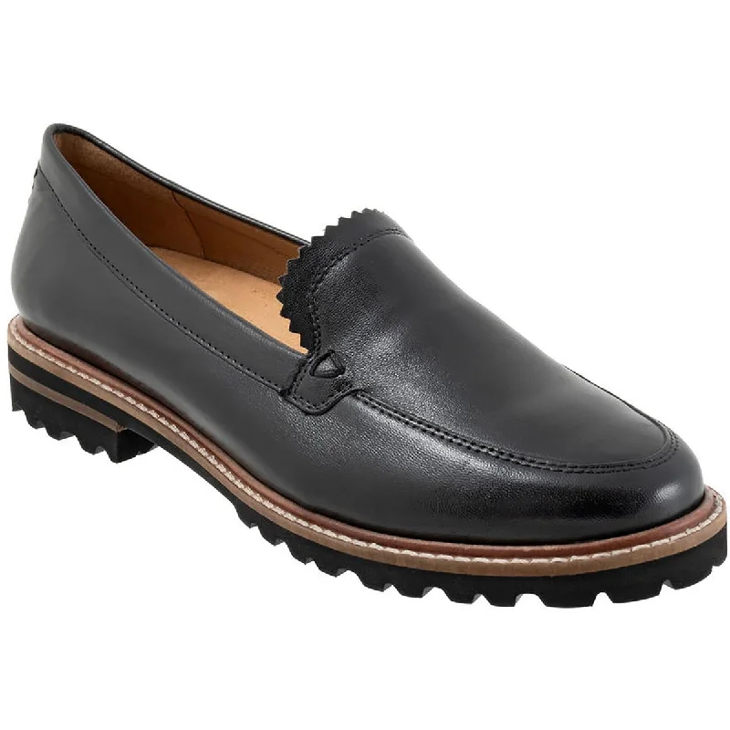 Trotters Womens Fayth Faux Leather Dressy Loafers Vintage Oxford Appeal 