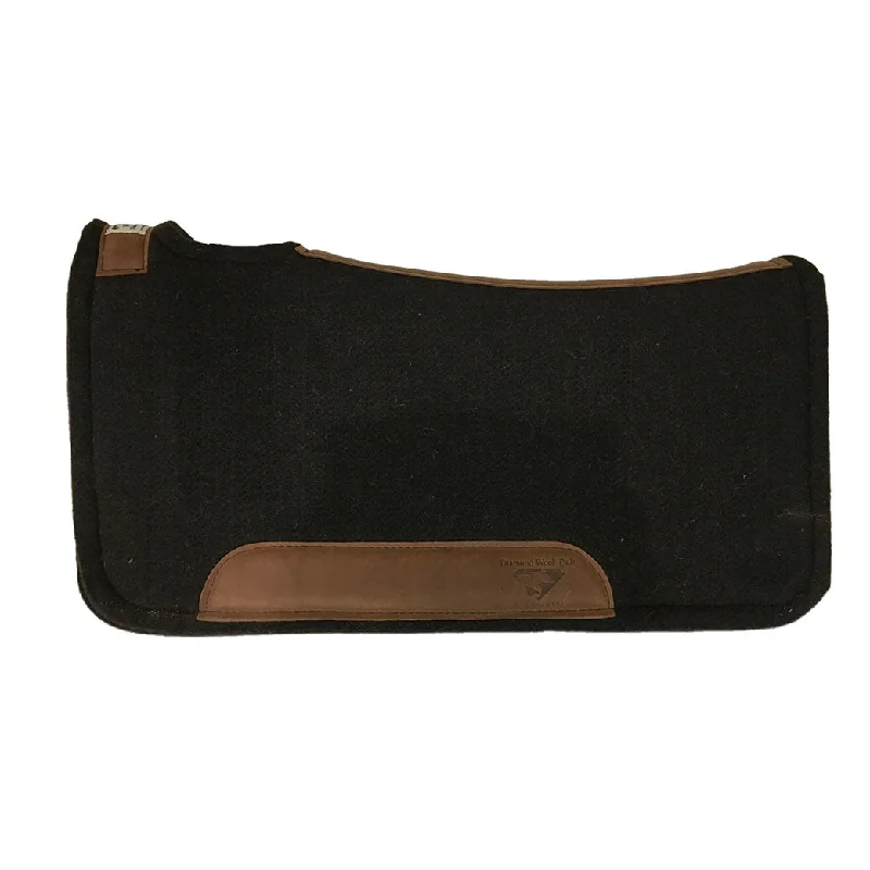 Diamond Wool Pad Co. Contoured Wool Felt 32" Saddle Pad Two - Tone Shoe Design  