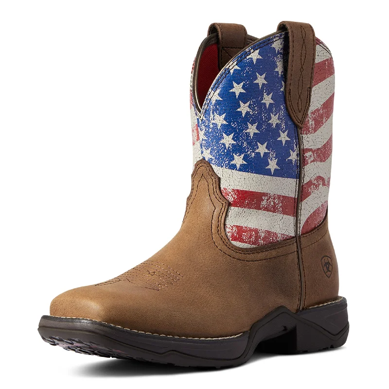 Ariat Women's Anthem Patriot Square Toe Ivy League - Inspired Derby Look 