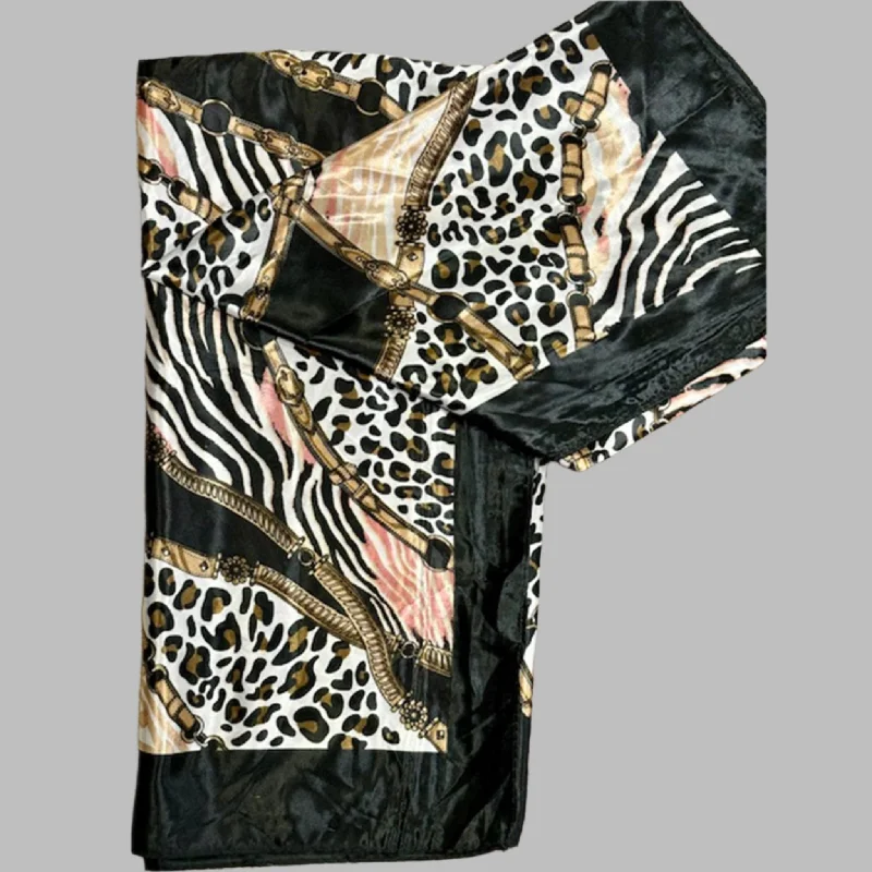 Black Animal Print Wild Rag Upcycled Shoe Look  