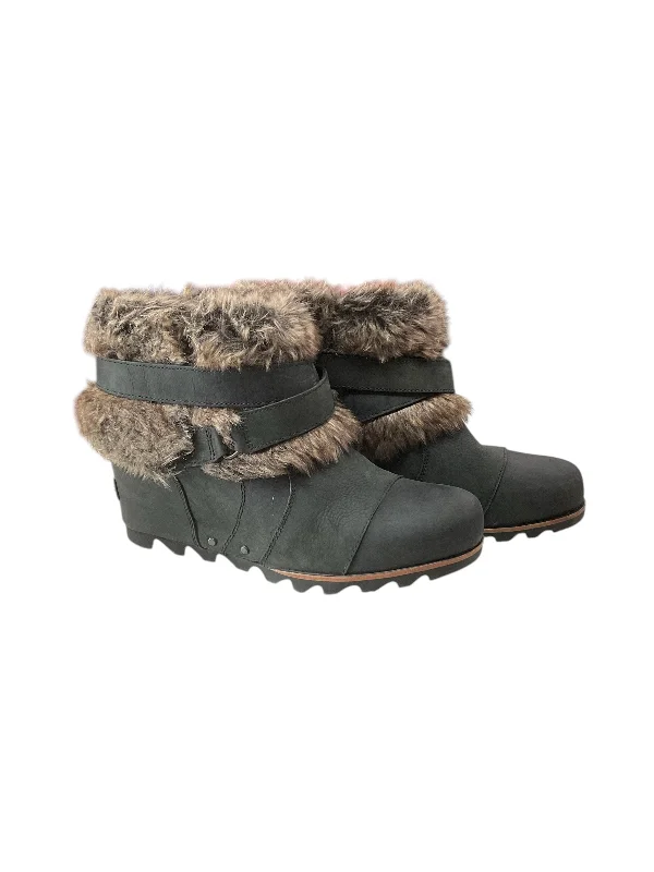 Boots Ankle Flats By Sorel In Black & Brown, Size: 11 Vintage Oxford Appeal 