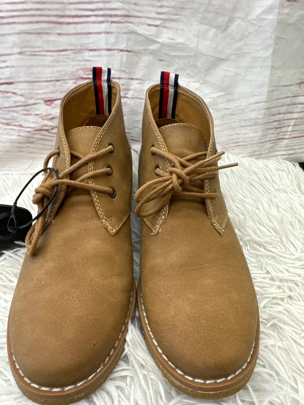 Boots Ankle Flats By Tommy Hilfiger In Brown, Size: 7.5 Two - Tone Shoe Design  