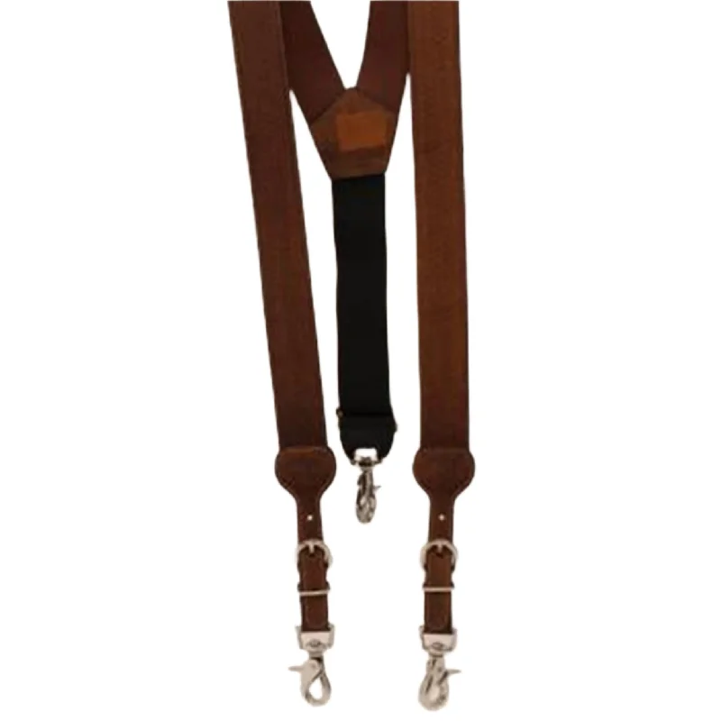 Nocona Men's Brown Basket Suspenders Rubber - Sole Plimsoll Look  