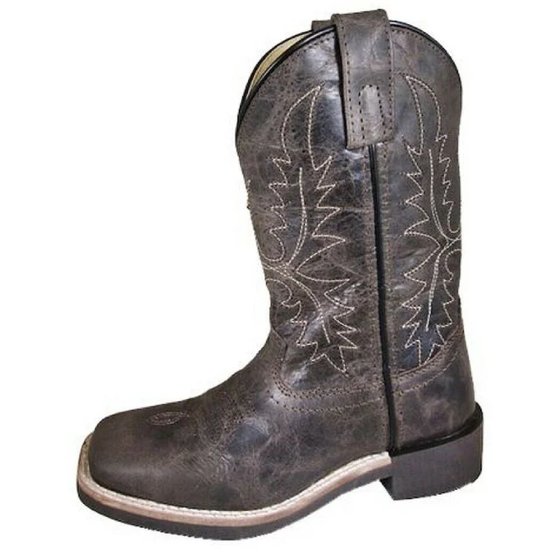 Smoky Mountain Western Boys Bowie Leather Square Toe Boots Hip - Hop Sneaker Style  