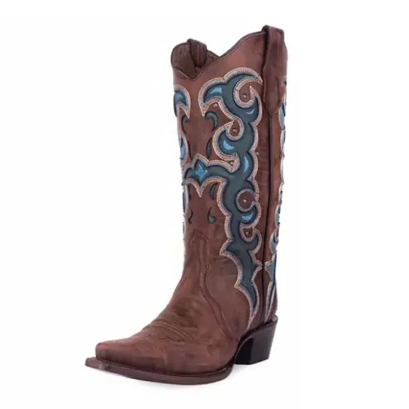 Corral Women's Brown/Turquoise Scroll Inlay Western Boots Lightweight Tennis Sneaker Look  