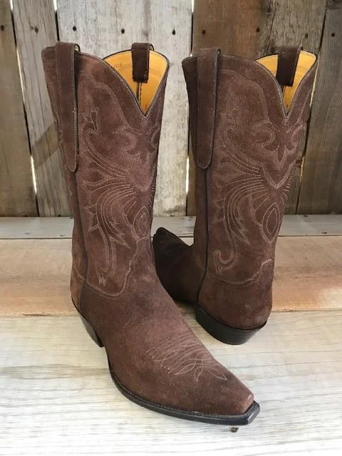 Choco  Suede Tres Outlaws Men's Classic  Boot 4126@ Checkered Shoe Pattern Look  