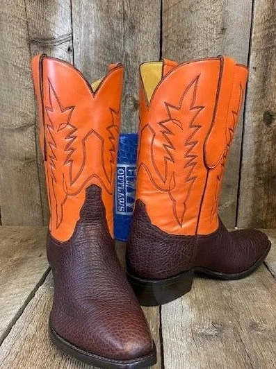 Buffalo Brown All Over Stitch Tres Outlaws Men's Classic 5001 Art Deco - Inspired Shoe Look  