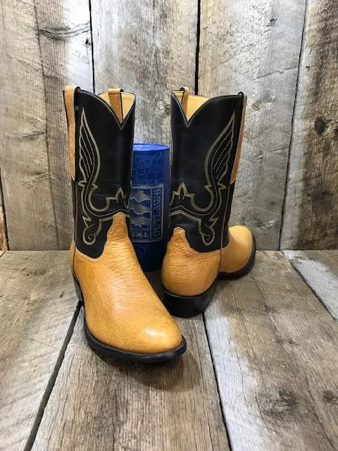 Bull Hide Mr Mustard  Tres Outlaws Men's Classic  Boot 3814 Upcycled Shoe Look  