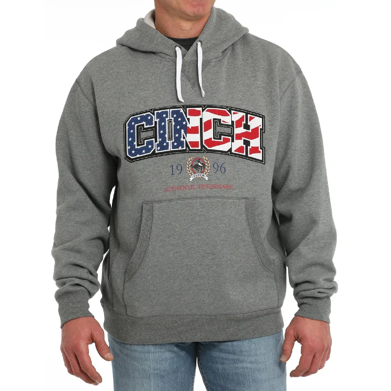 Cinch Men's USA Hoodie Brogue Oxford Aesthetic 