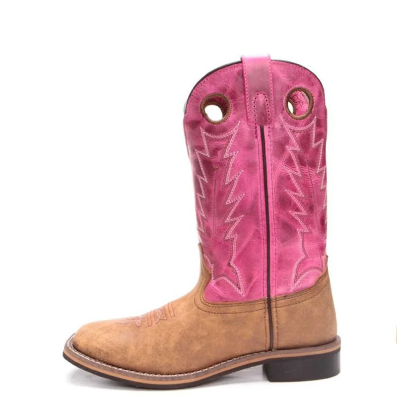 Smoky Mountain Girl's Pink Cowboy Boots Hemp - Material Shoe Style  