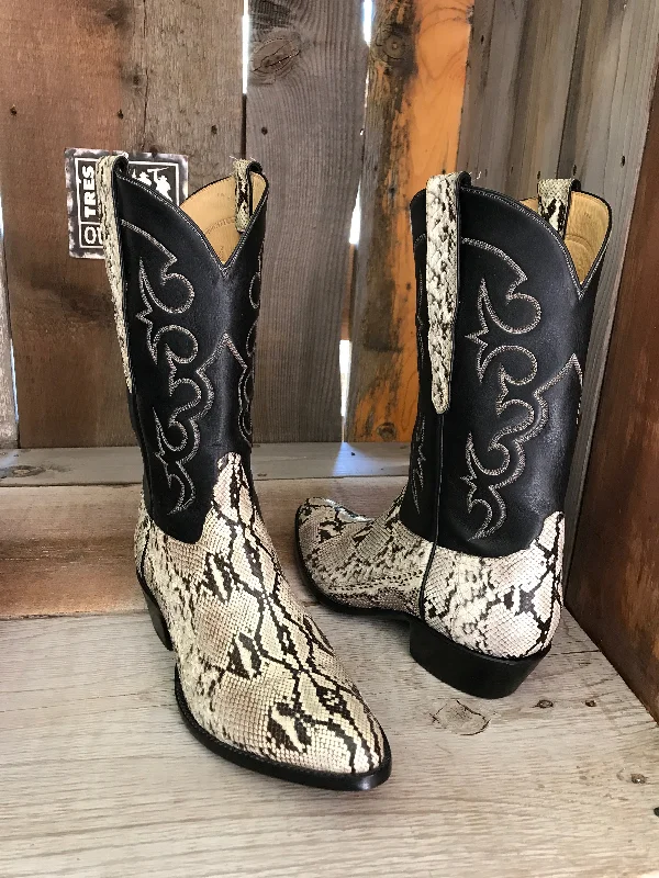 Natural Baby Python  Tres Outlaws Men's Classic Boot  3931* Camouflage Print Boot Style  
