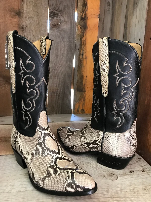 Natural Python Belly  Tres Outlaws Men's Classic Boot 3832 Cowboy Boot Western Style  