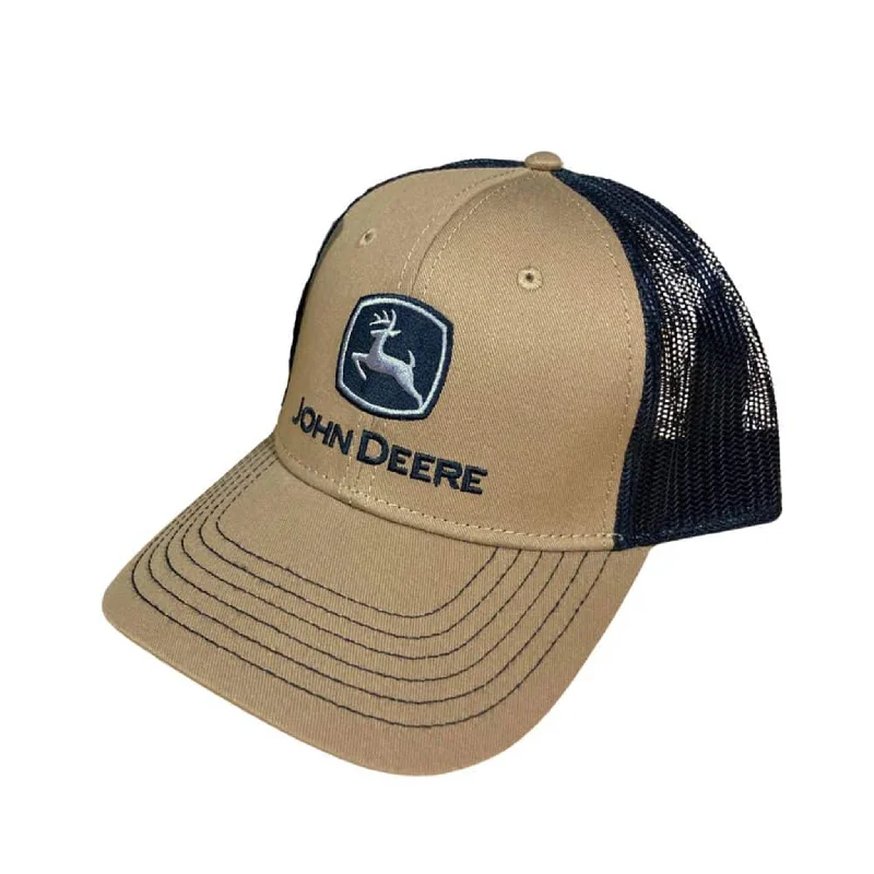 John Deere Logo Ball Cap Distressed Leather Shoe Style  