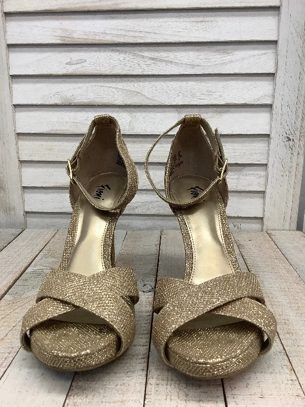 Sandals Heels Stiletto By Fioni  Size: 6.5 Embroidered Cowboy Boot Design  