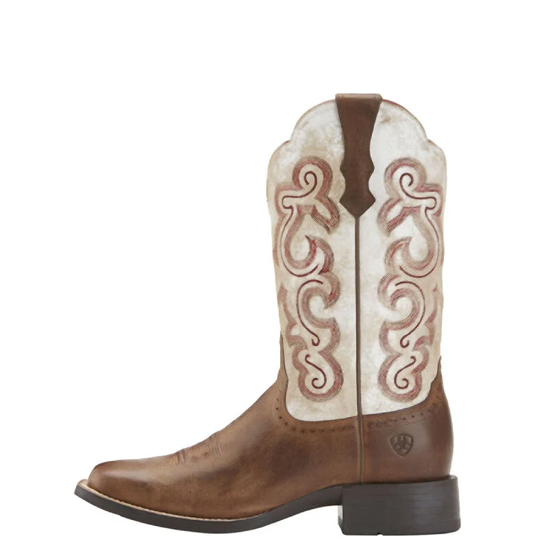 Ariat Women's Quickdraw Western Boot Memory - Foam Slipper Look  