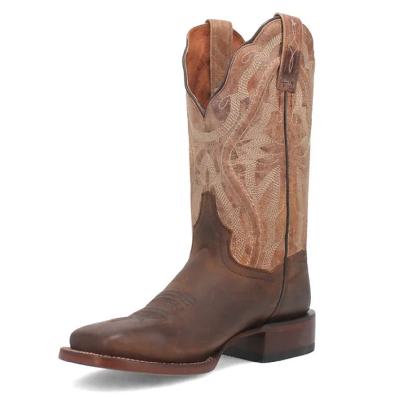Dan Post Women's Tan & Honey Babs Boots Quilted Shoe Design  