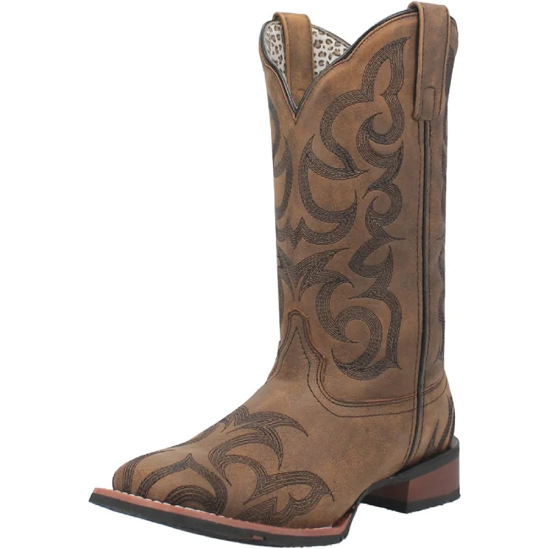 Dan Post Women's Sariah Tan Scrolled Boots Wingtip Oxford Design 