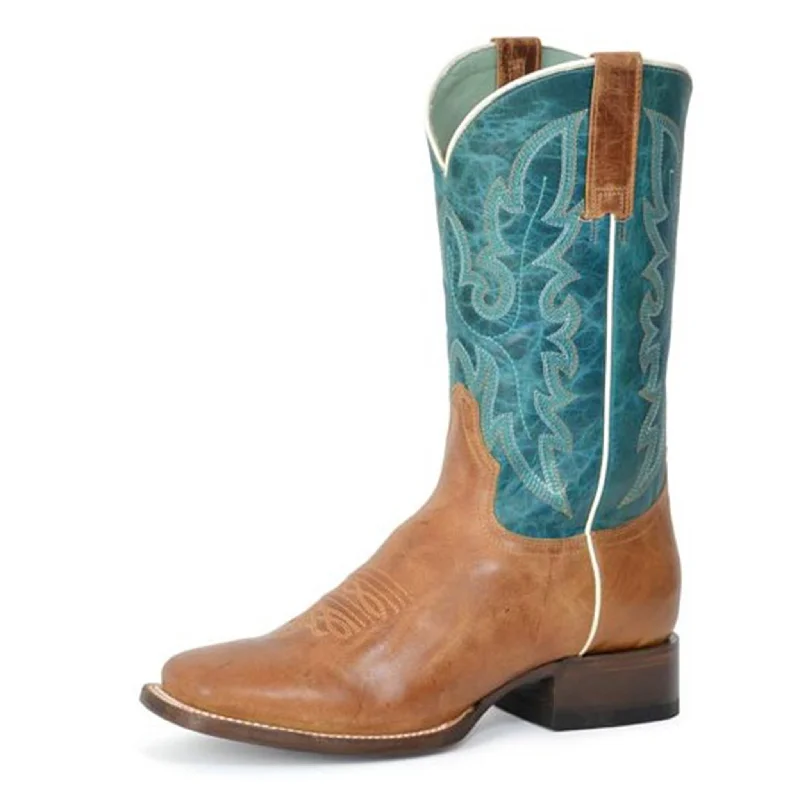 Roper Women's Tan/Turquoise Maeve Boots Camouflage Print Boot Style  