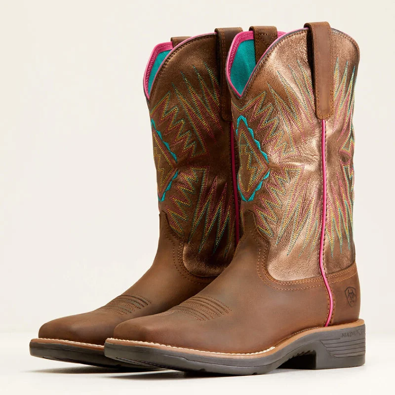Ariat Women's Tan Ridgeback Boots Blue Coast Loafer Aesthetic 