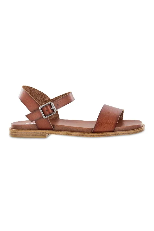 Women's Karina Sandals In Cognac Striped Shoe Style  